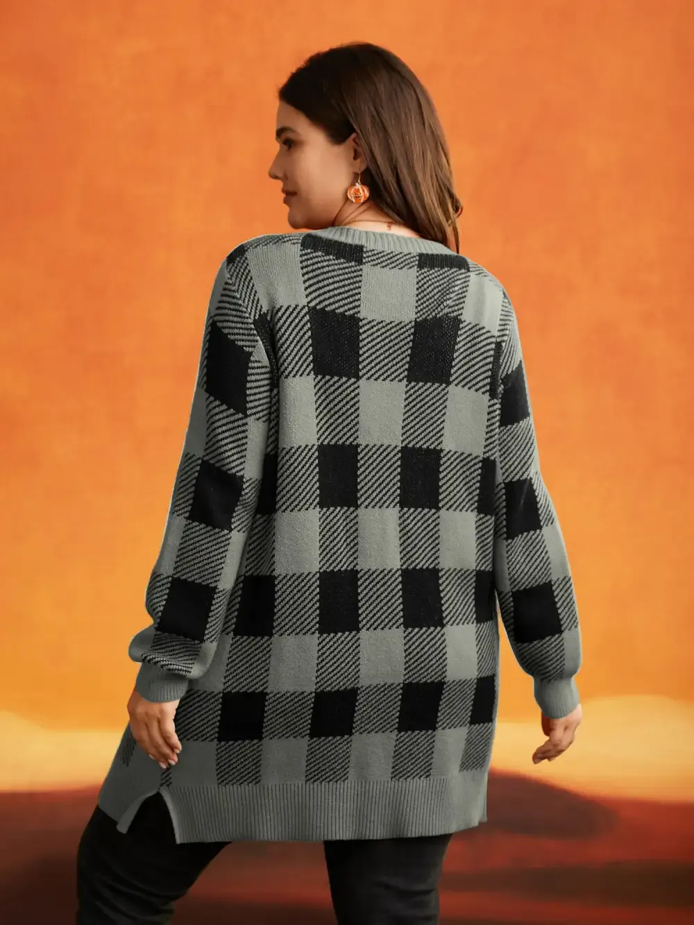 Supersoft Essentials Halloween Plaid Open Cardigan