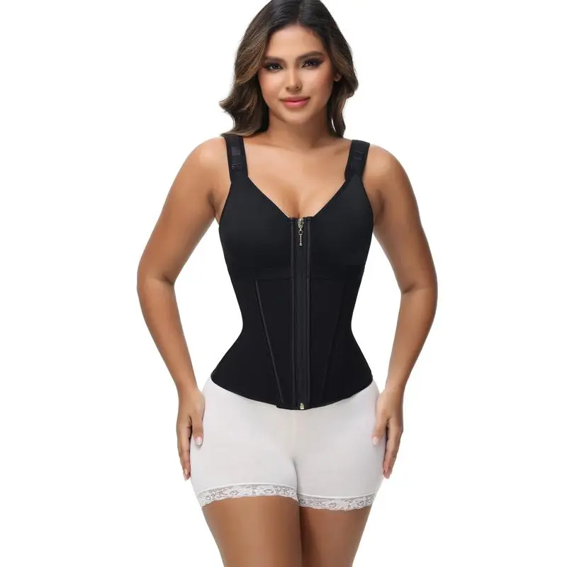 Women's Tummy Control Shapewear with Bra & Adjustable Straps – Waist Slimming Workout Girdle