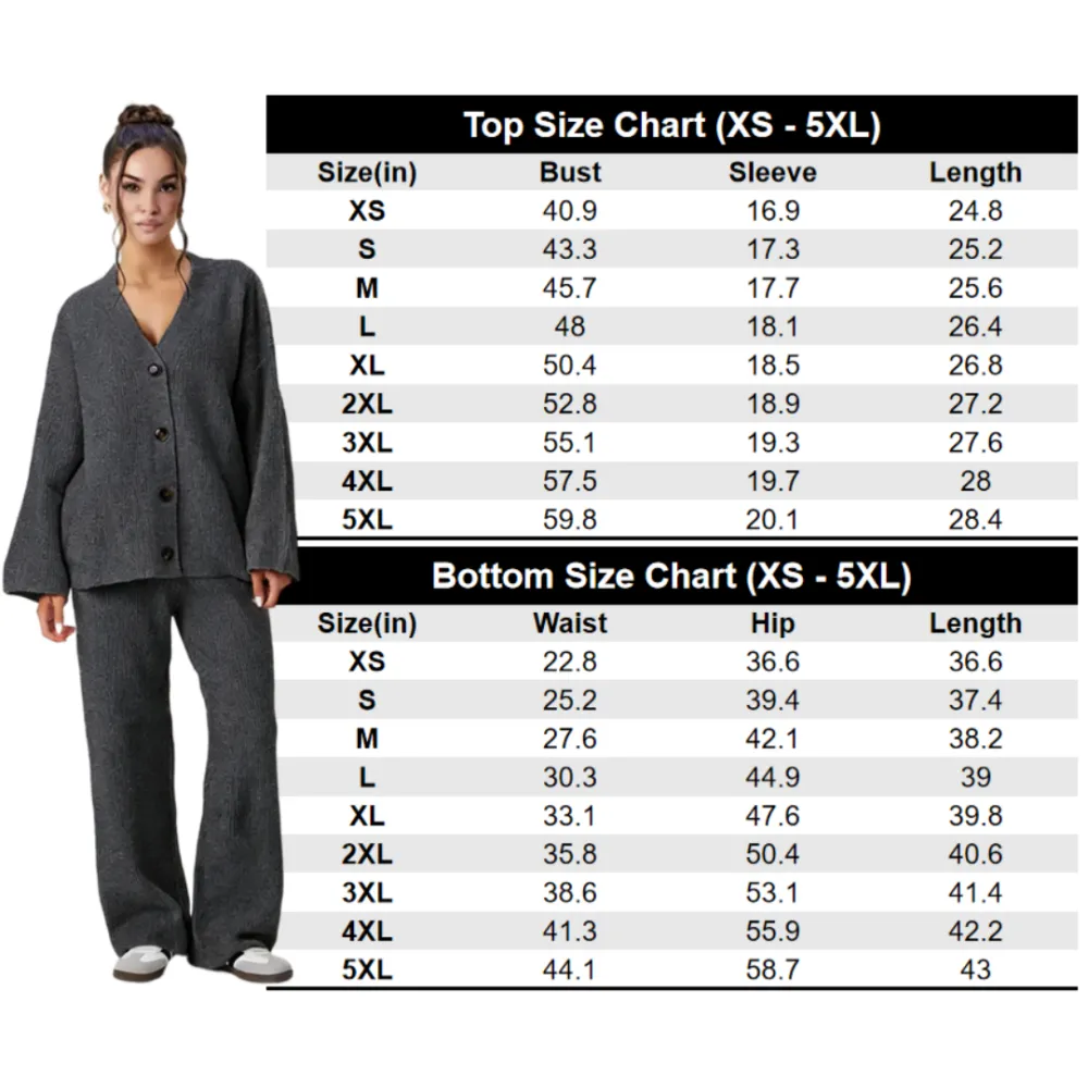 Women's Slouchy Solid Color Two Piece Outfits