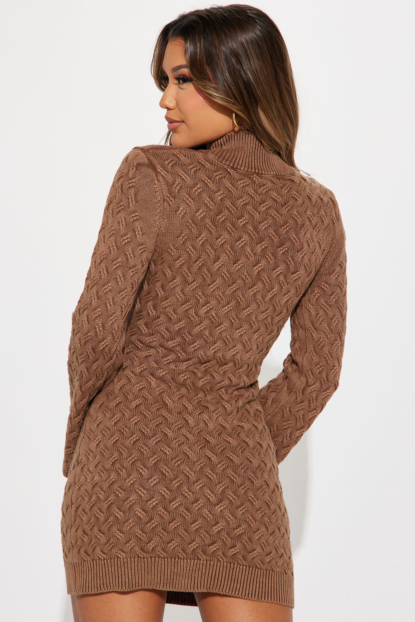 London Sweater Mini Dress - Mocha