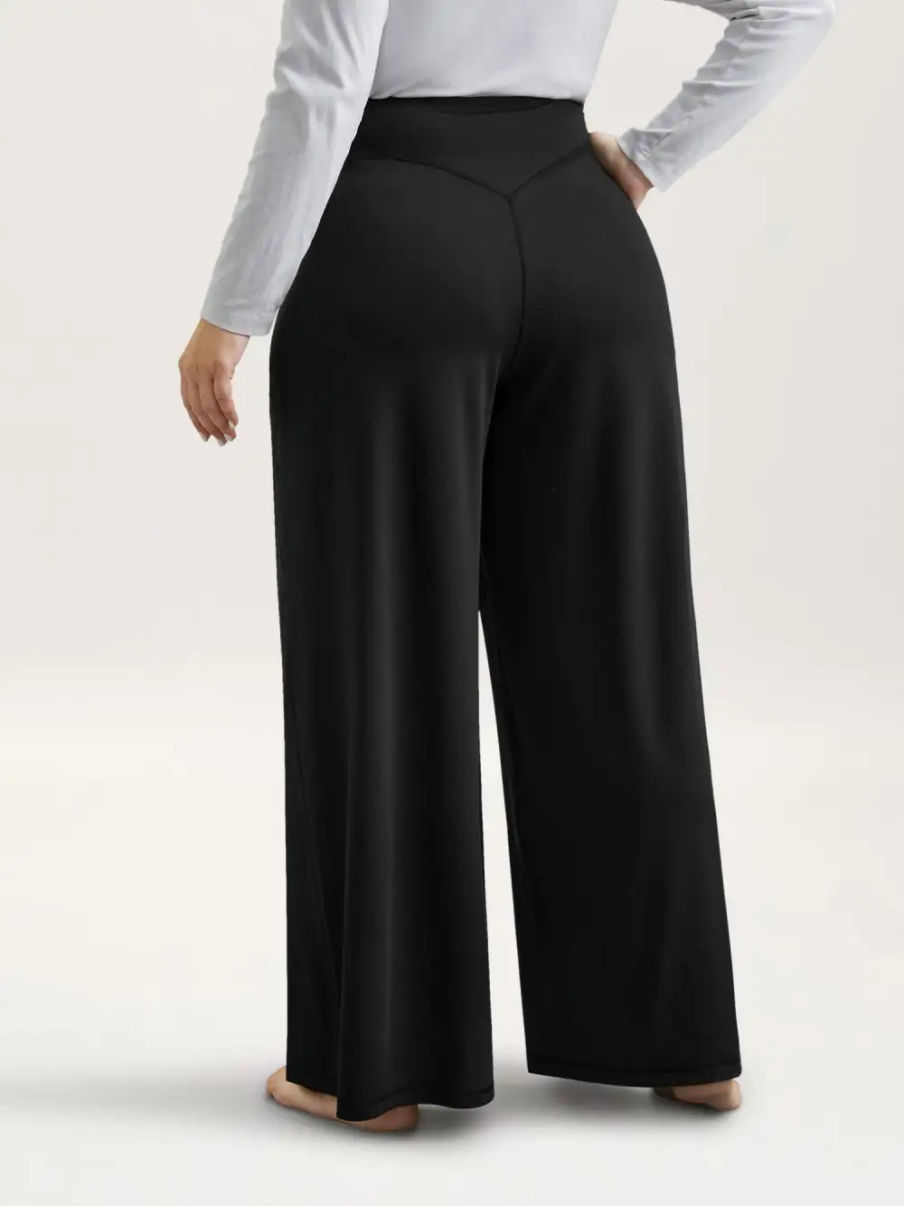 Super Stretchy Wide-Leg Casual Pocket Pants