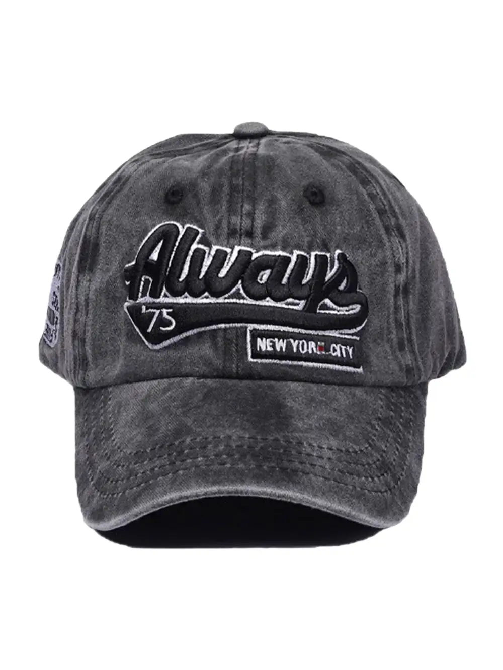 Vintage Embroidered Denim Washed Baseball Cap