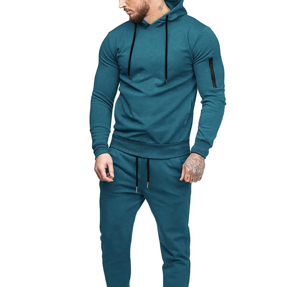 Men's Tracksuit 2 Pack Hooded Athletic Sweatsuits