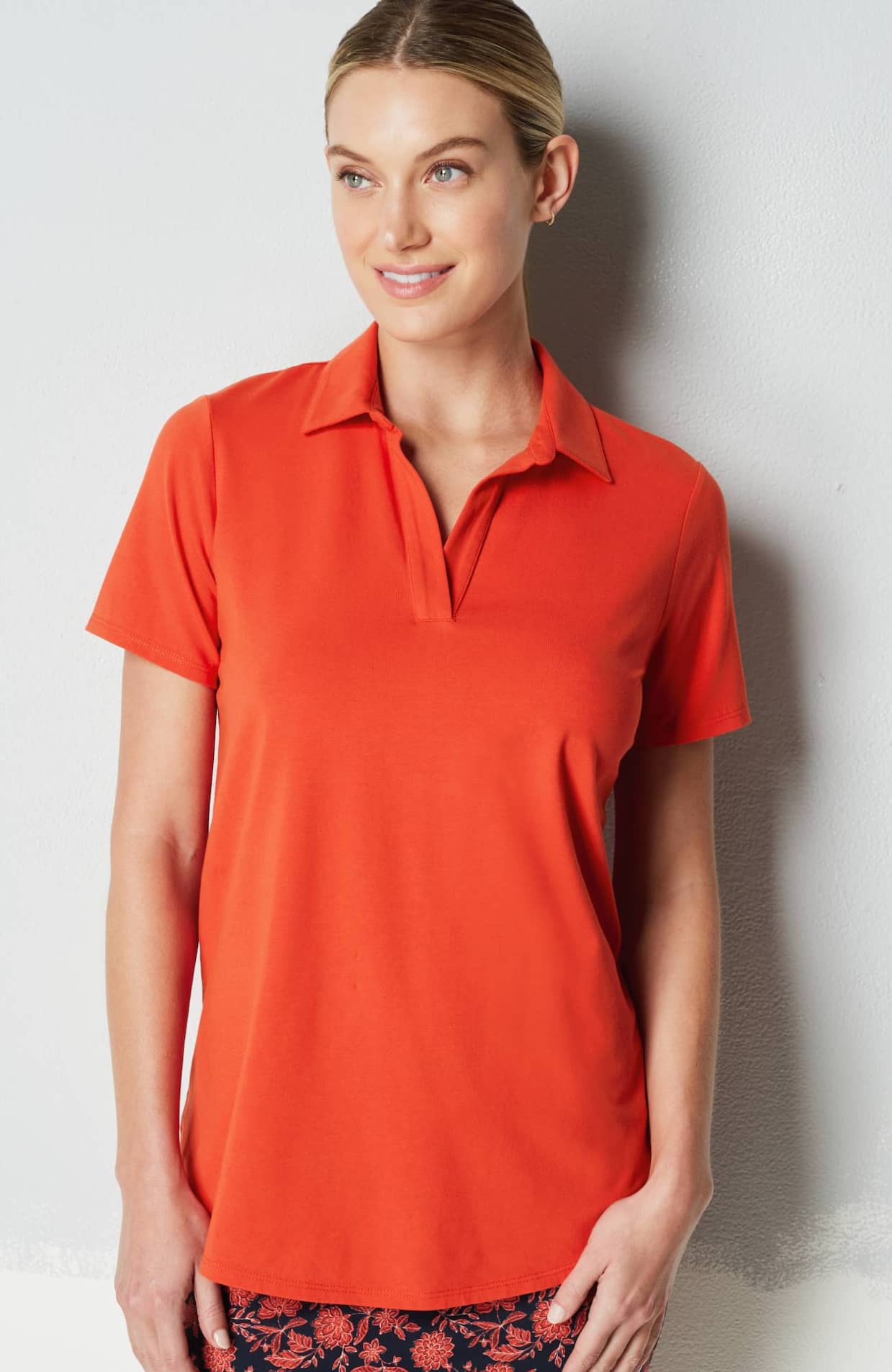 fit cotton-stretch polo shirt
