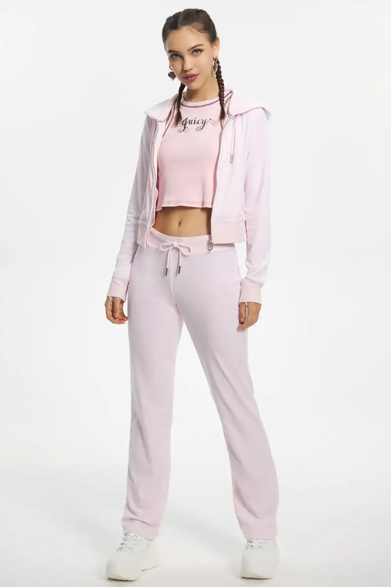 Mixed Jewels Velour Track Pants