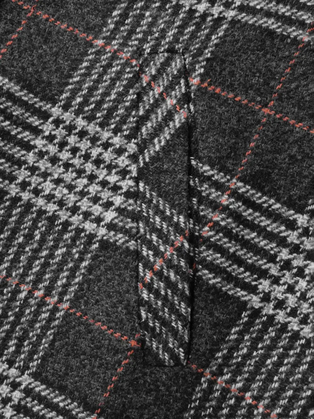 Textured Plaid Pattern Pockets Long Vest