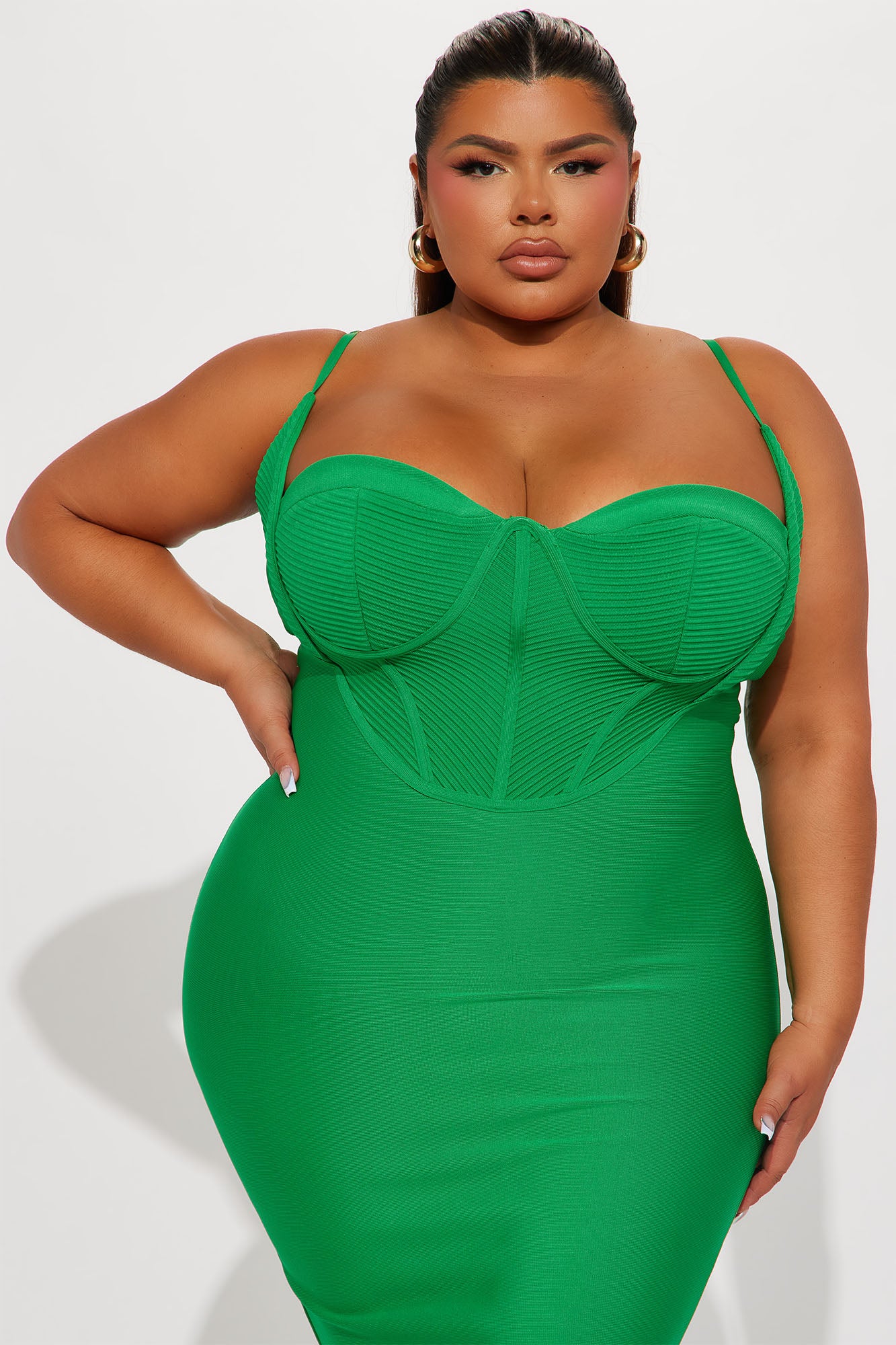 Its A Lifestyle Midi Dress - Green