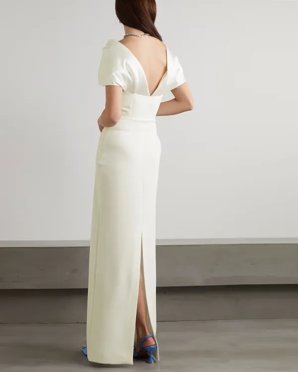 Elegant and luxurious rhinestone tassel gown