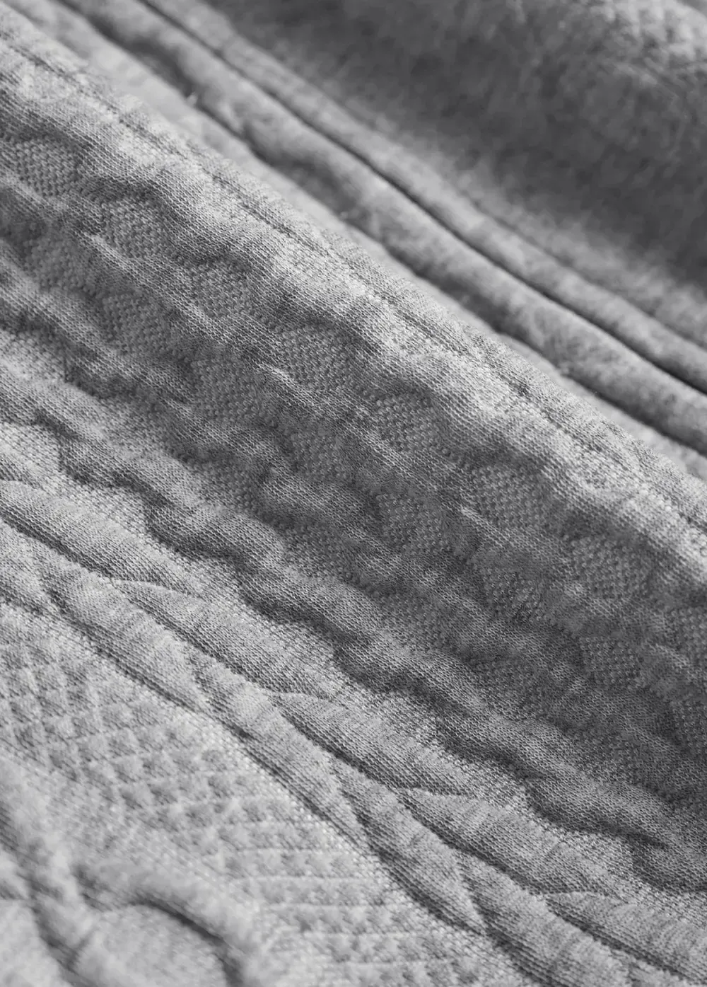 Grey Patchwork Long Sleeve Hooded Coat