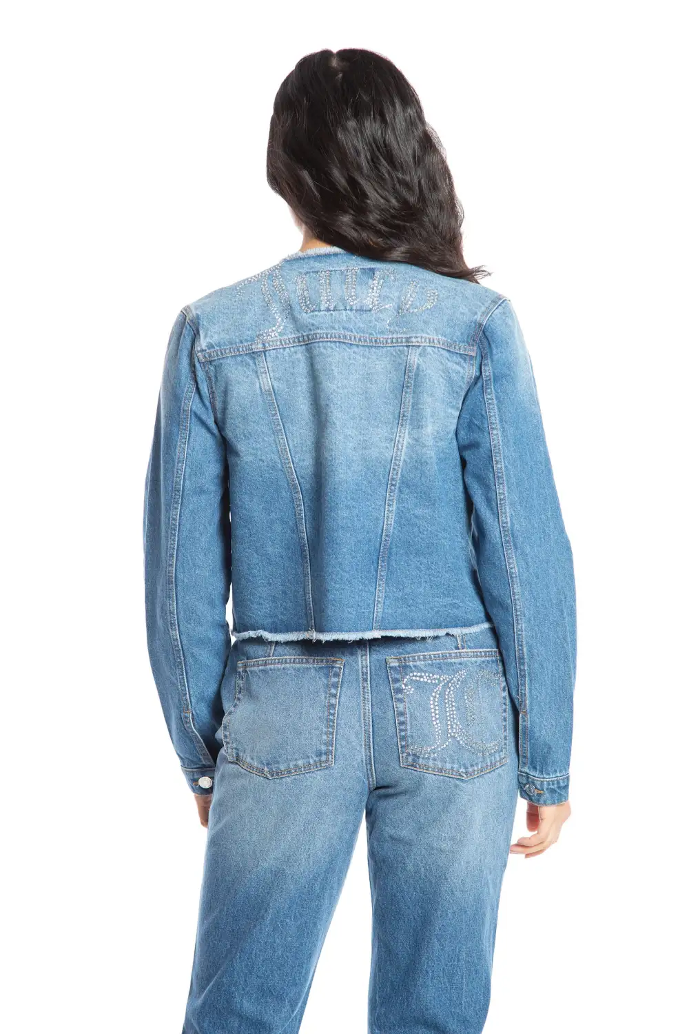 Big Bling Raw Collar Denim Jacket