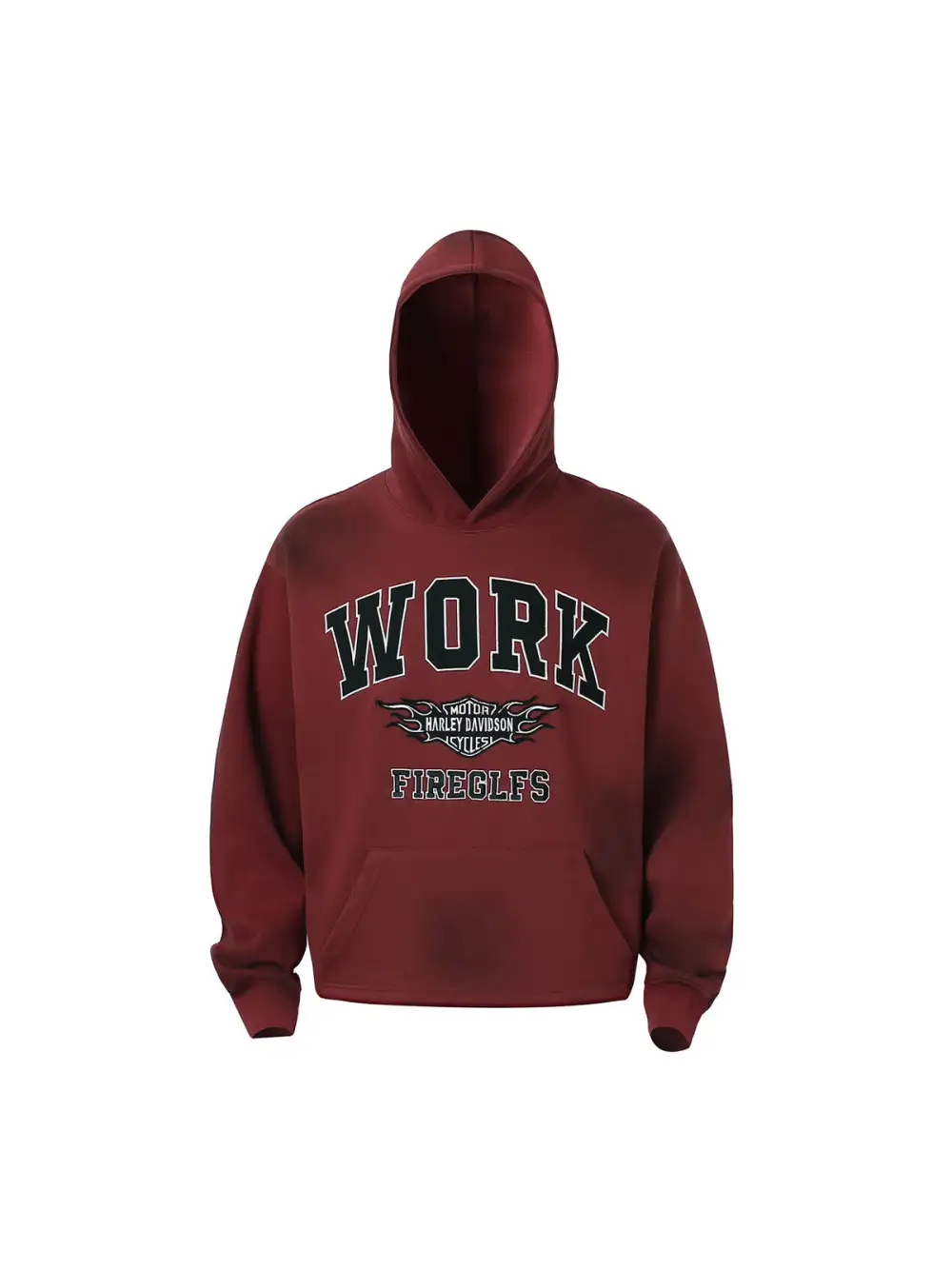 Spray-painted Letter Vintage Hoodies