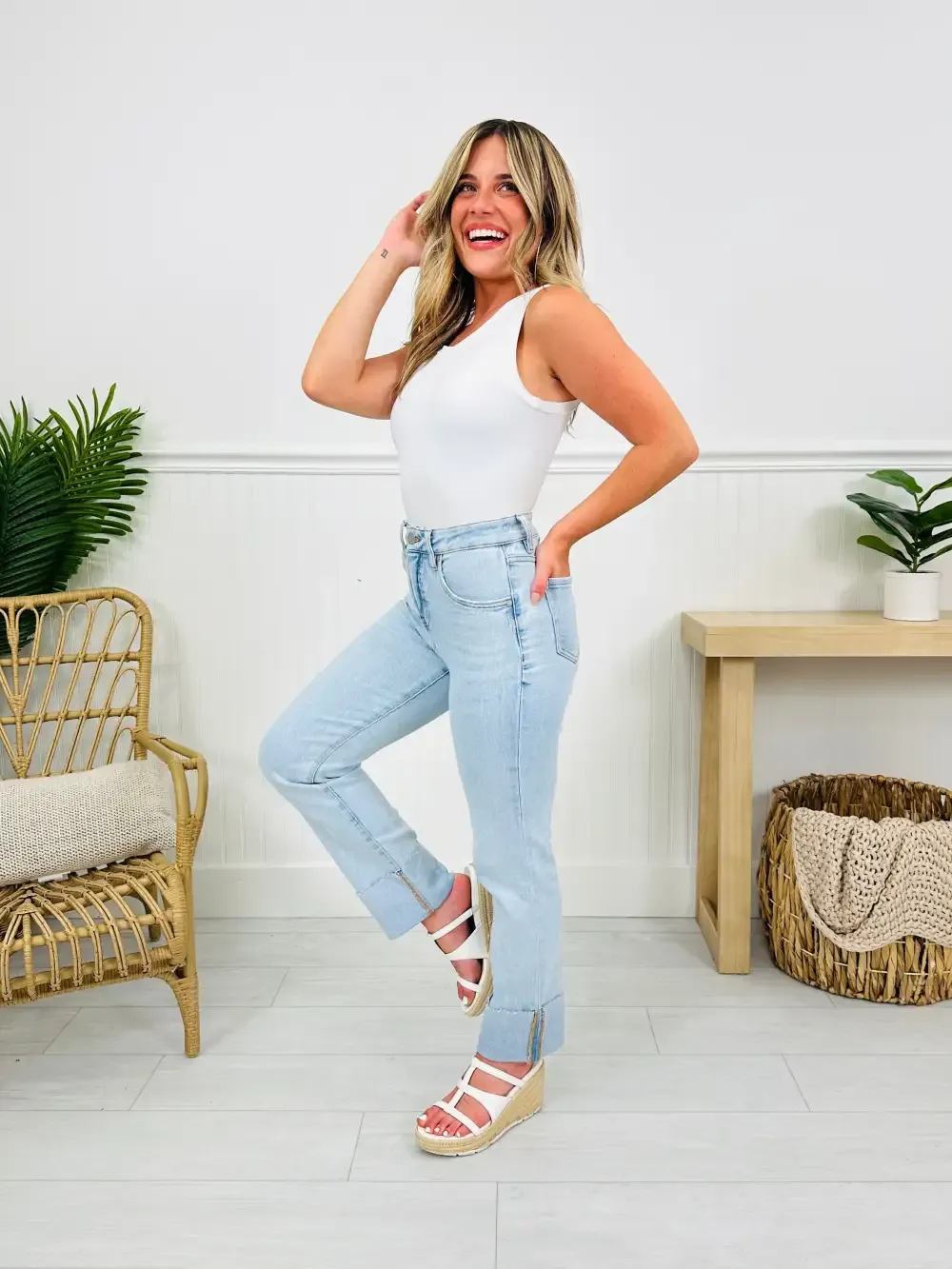 MOCO Exclusive Not Your Mother's Tummy Control Mom Jeans