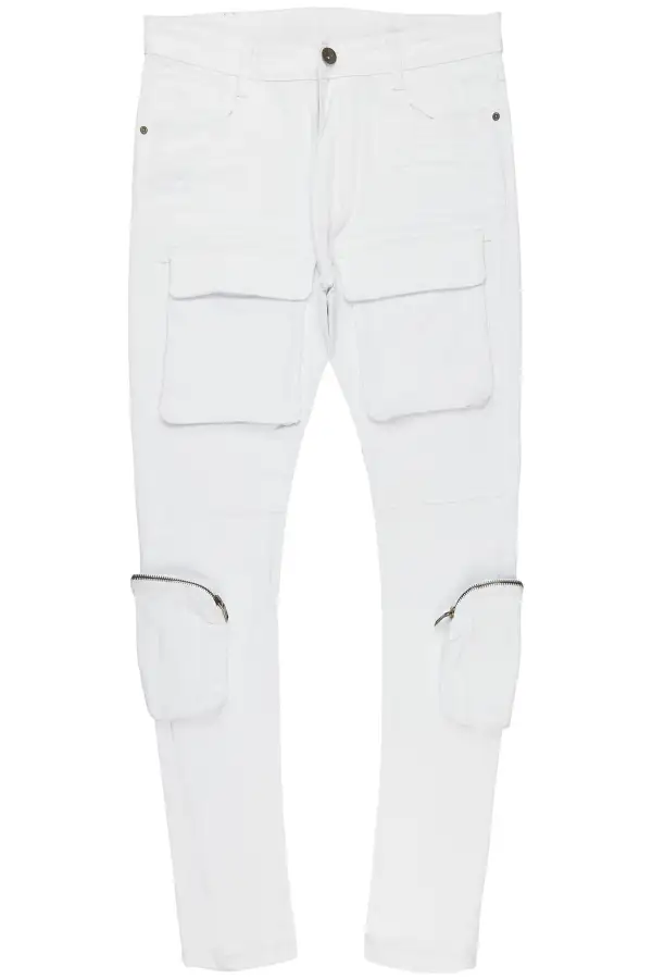 Andre White Cargo Jean