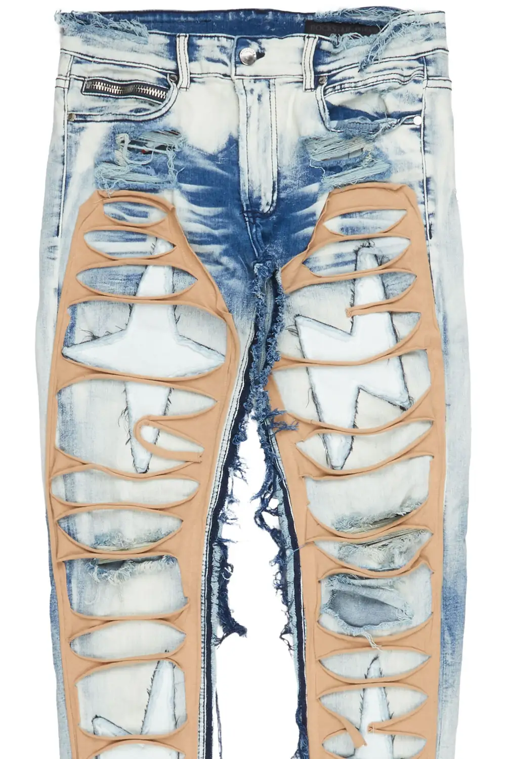 Dontae Blue Patchwork Jean