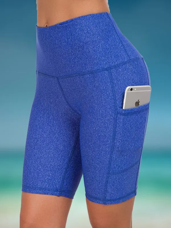 Casual Plain Pocket Stitching Bikini Bottom