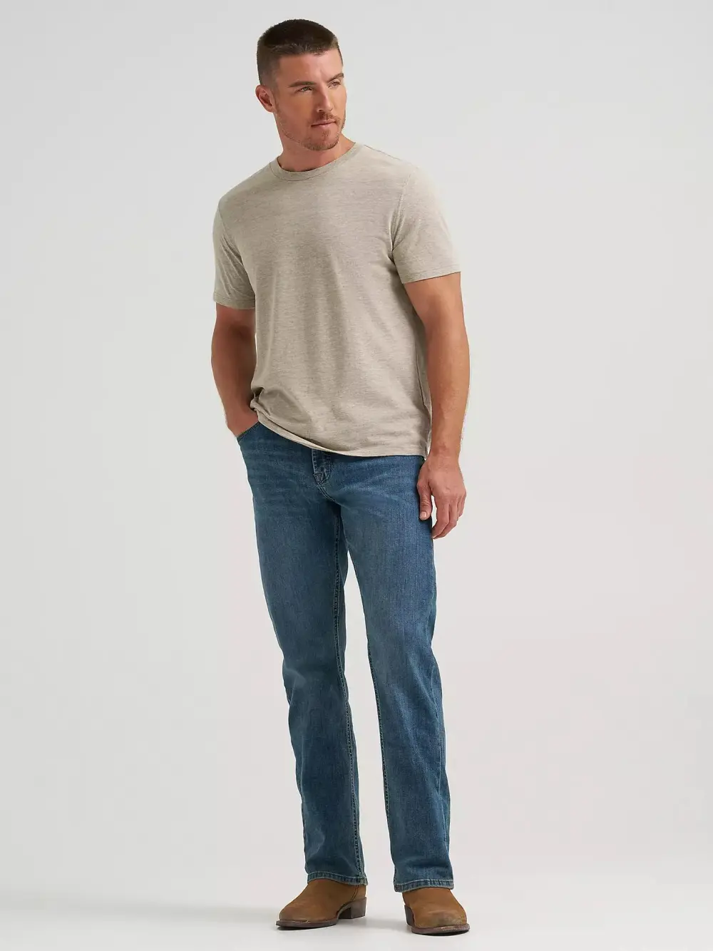 WRANGLER MEN'S FIVE STAR PREMIUM FLEX RELAXED FIT BOOTCUT JEAN IN LIVINGSTON