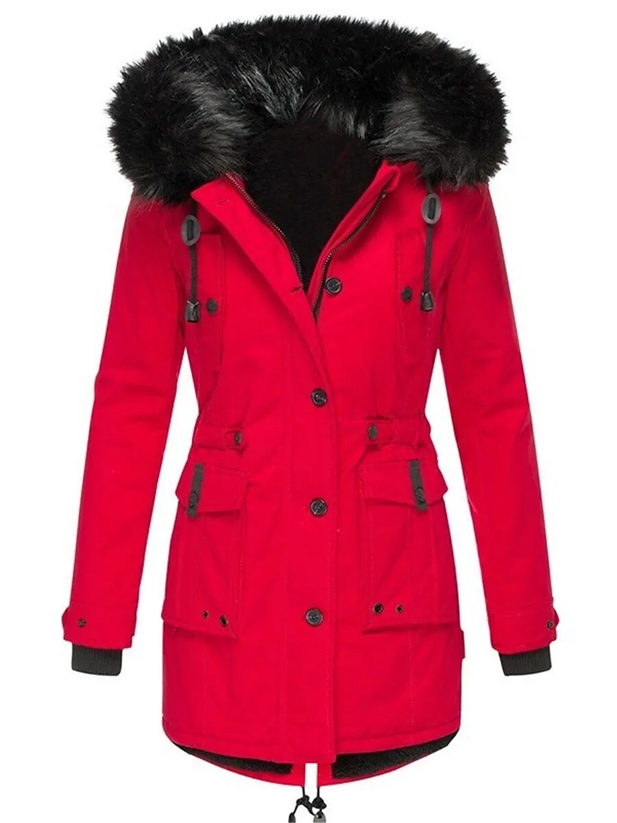 Women's Parka Winter Coat Mid-Length Puffer Jacket