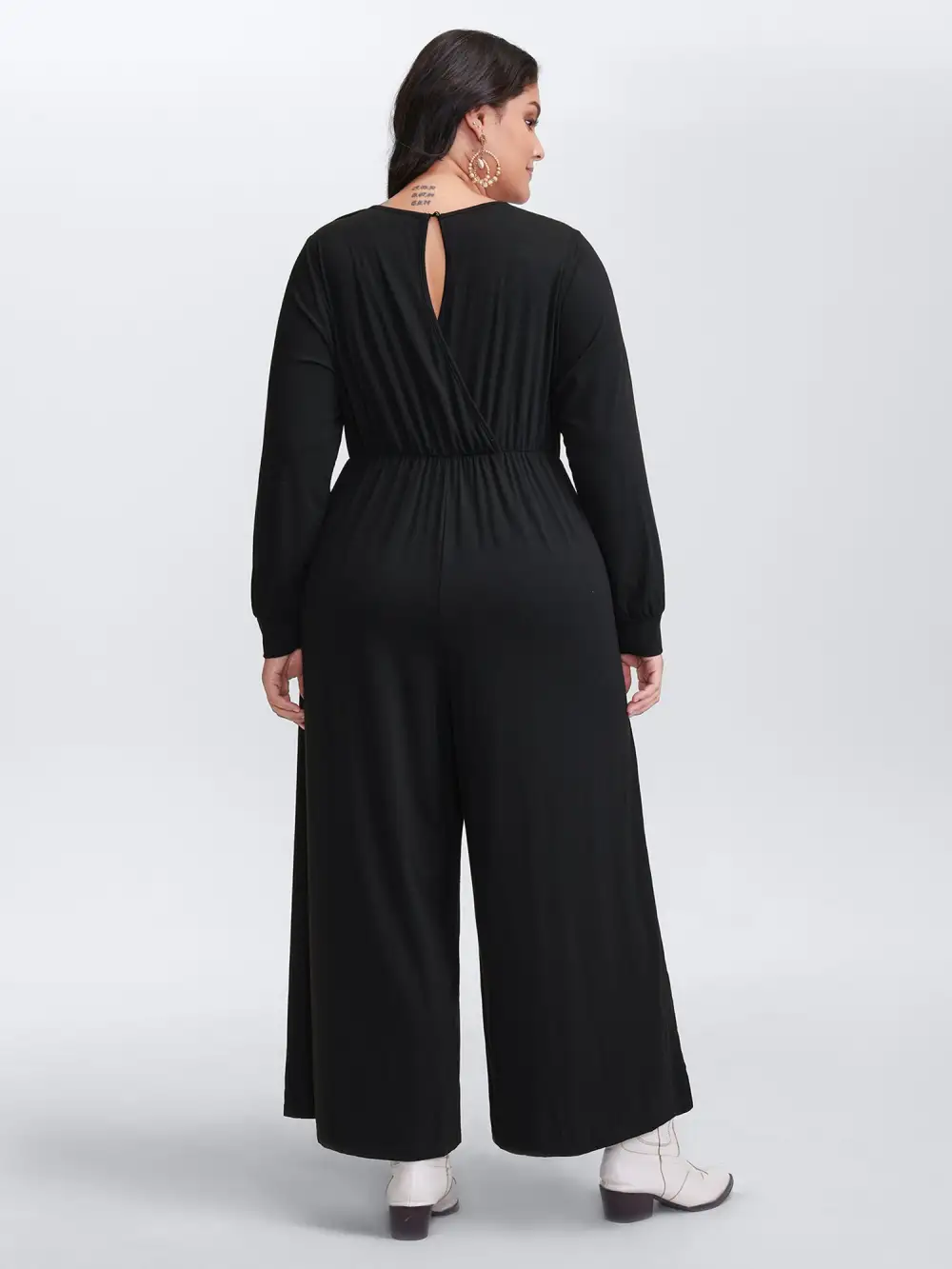 Floral Embroidered Bodice Stretchy Jumpsuit