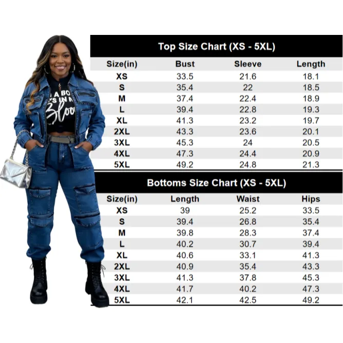 Women's 2-Piece Washed Denim Set