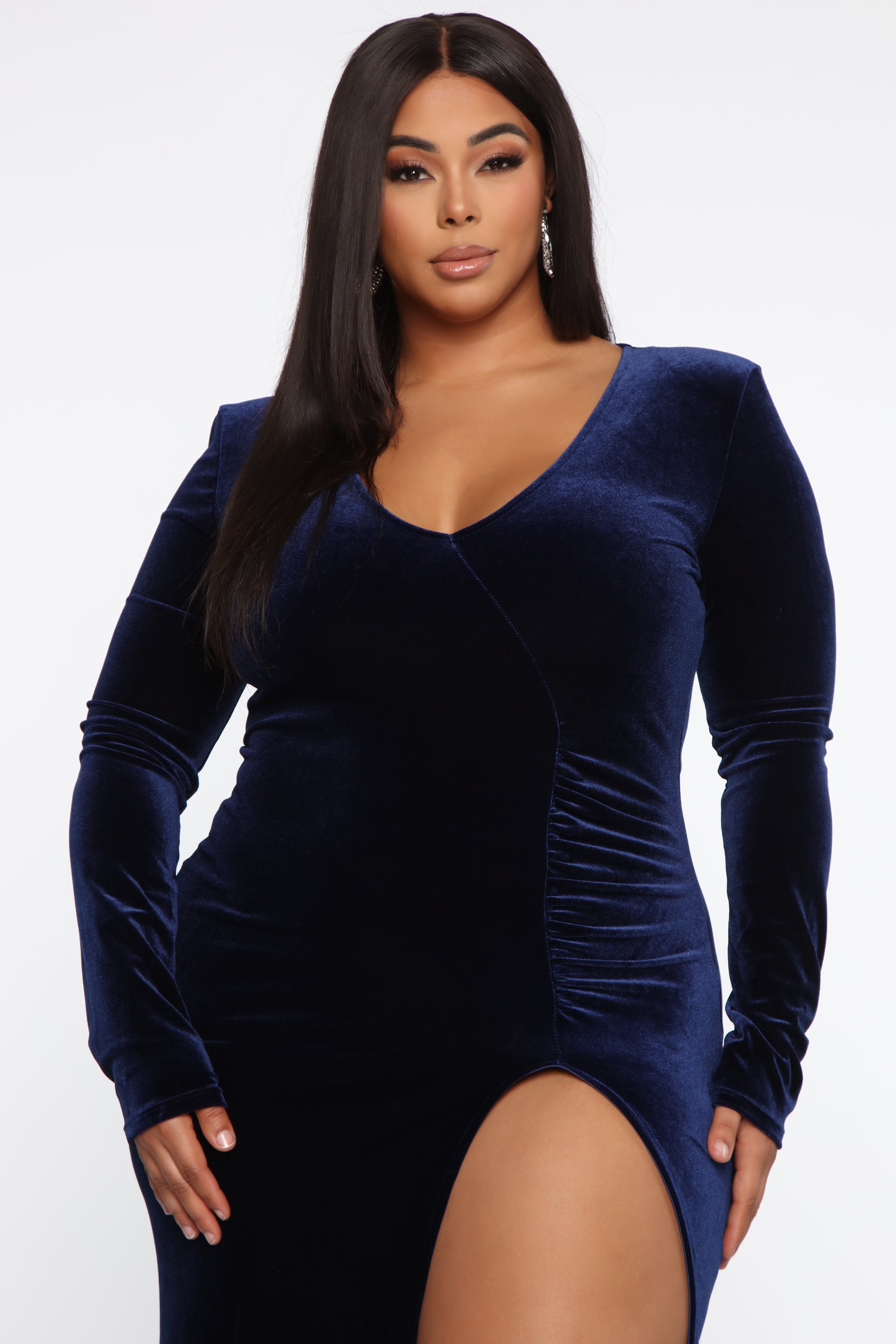 Love Sex Magic Velvet Dress - Navy