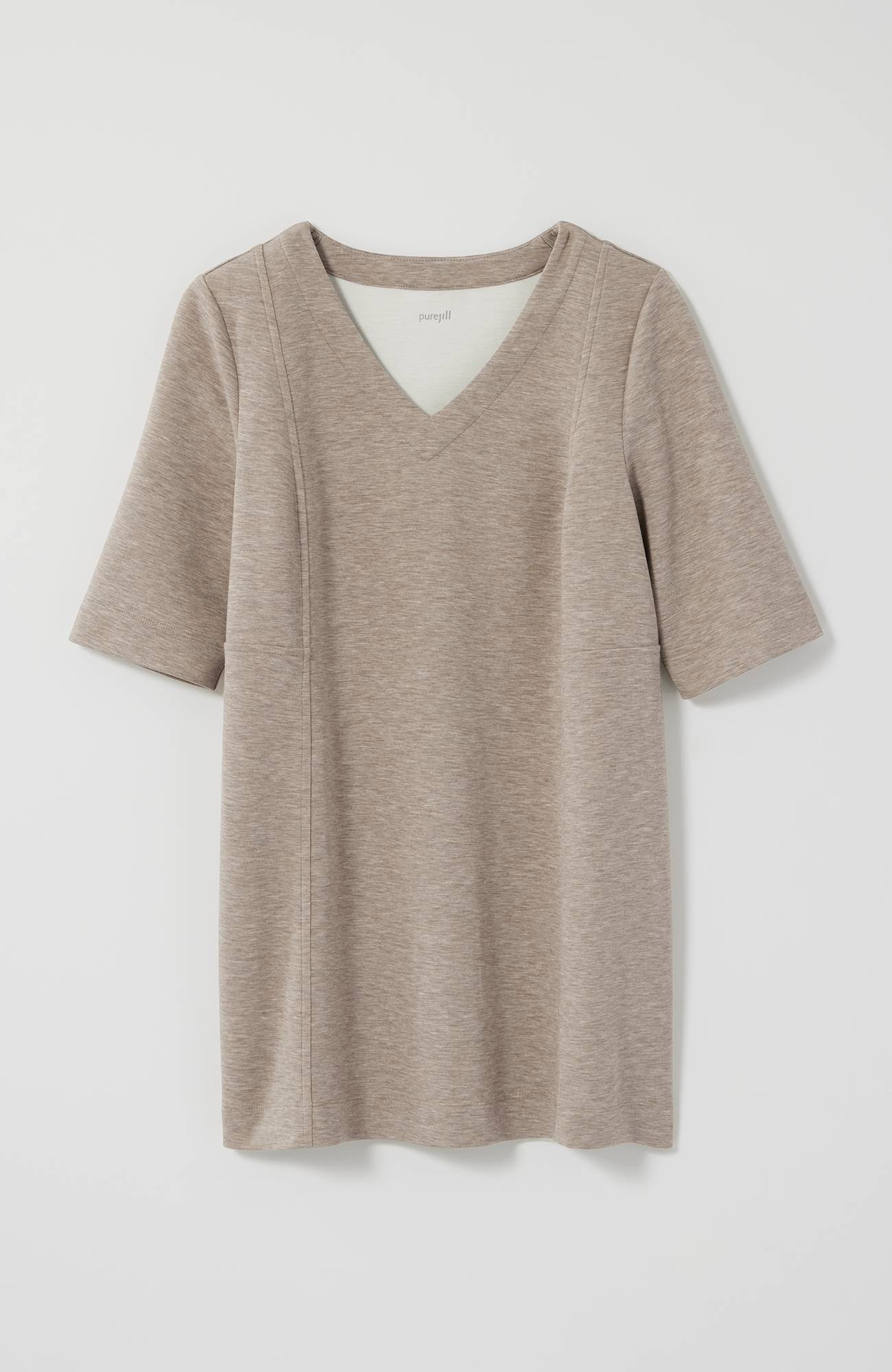 pure jill double-knit seamed tunic