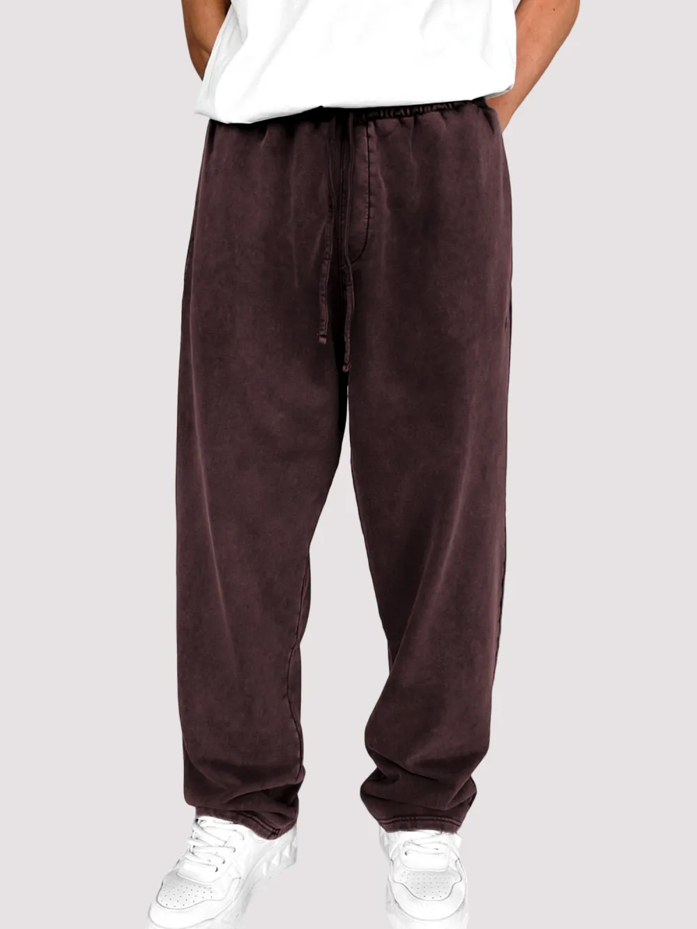 Men's Vintage Washed Texture Fashionable Comfortable Drawstring Trousers