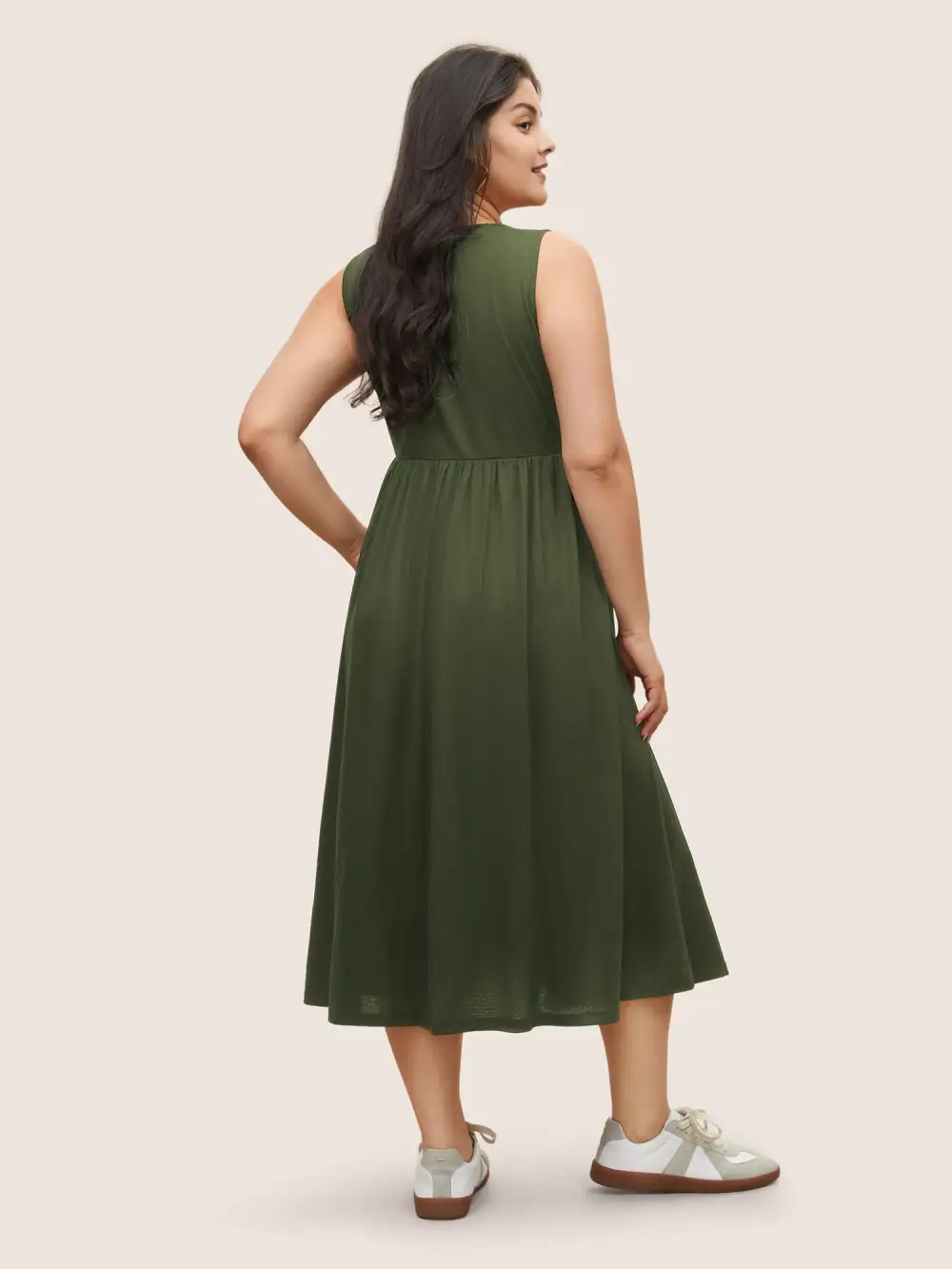 Supersoft Essentials Solid Gathered Tank Dress