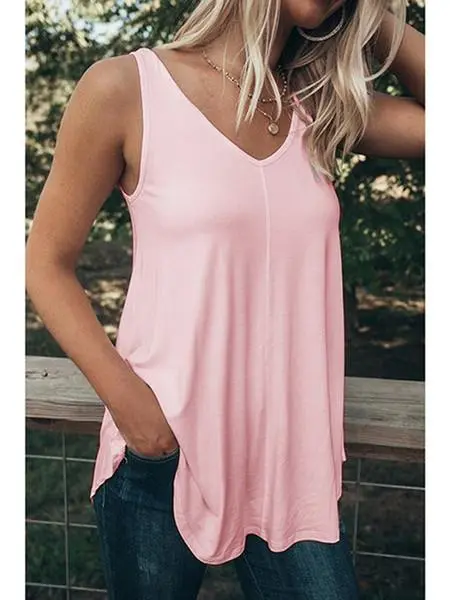 Cotton sleeveless casual simple vest