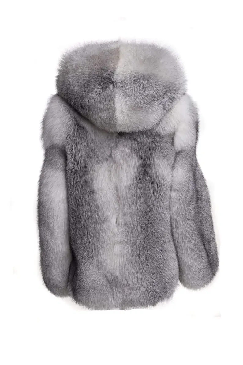 Platinum Fox Fur Coat Women's