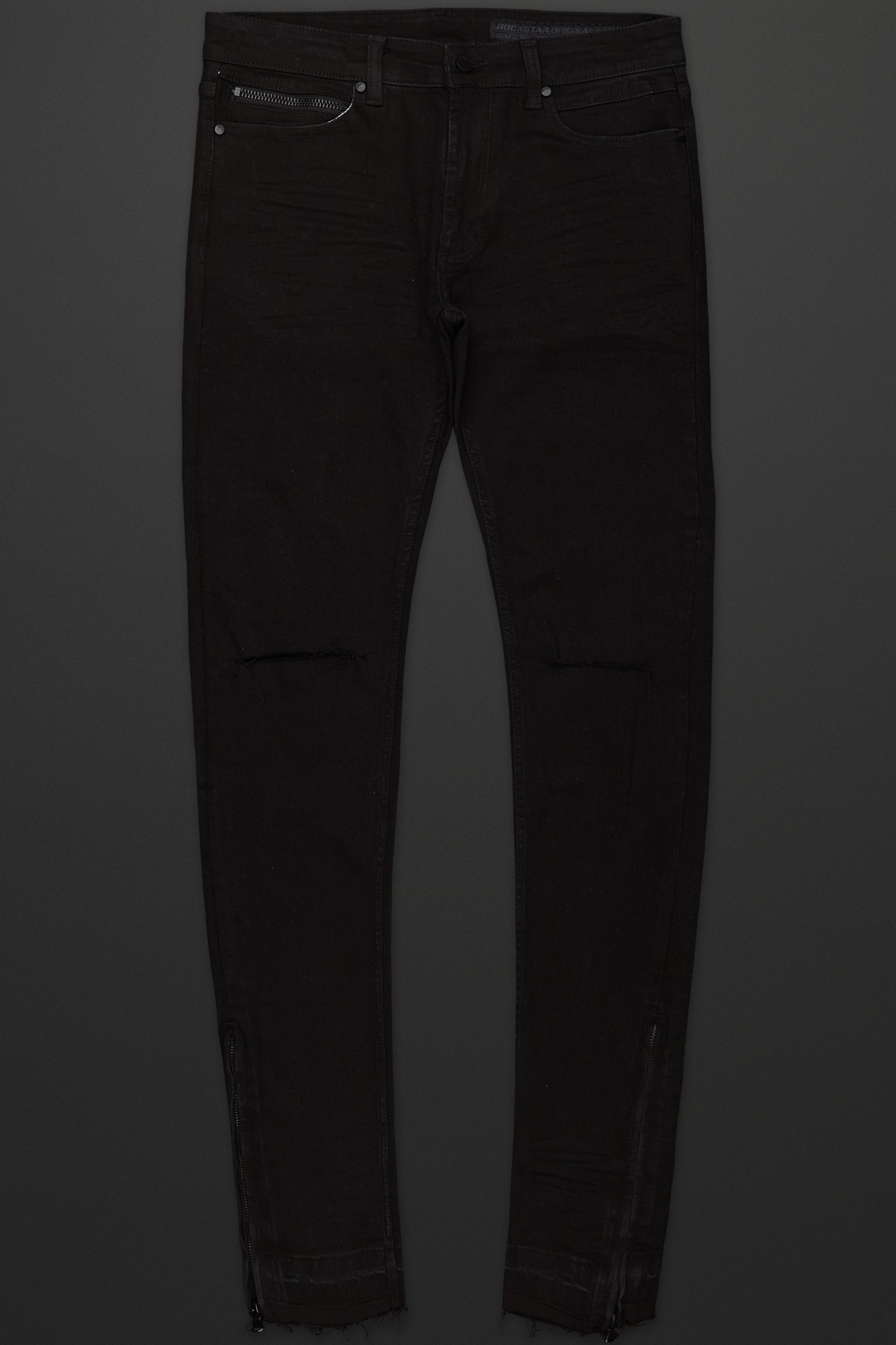 Jaymes Stacked Flare Jean-Black
