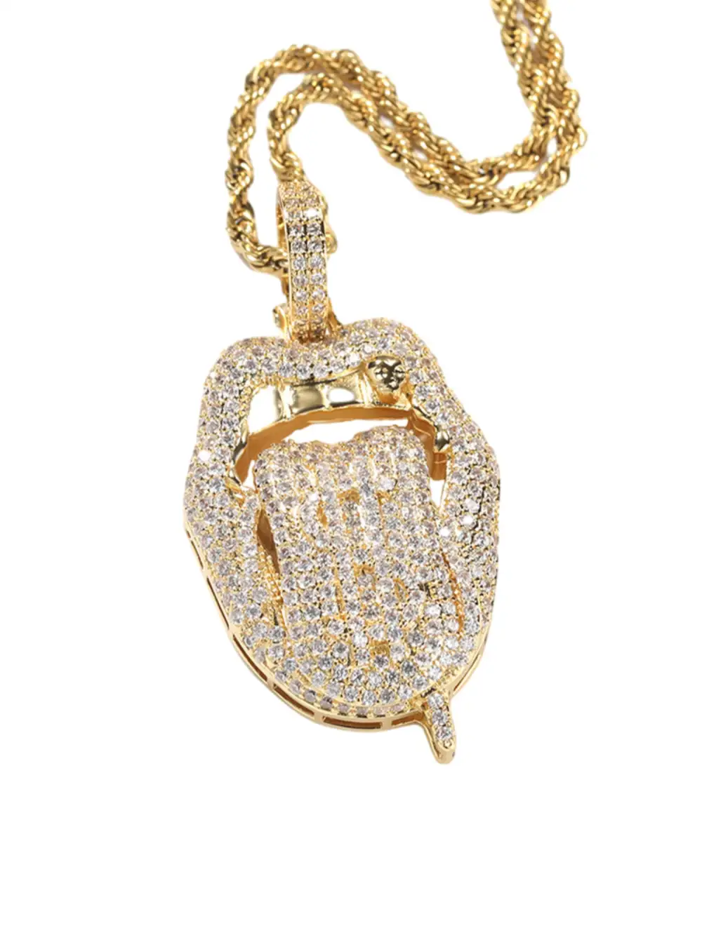 Hip Hop Zirconia Necklace - 2141