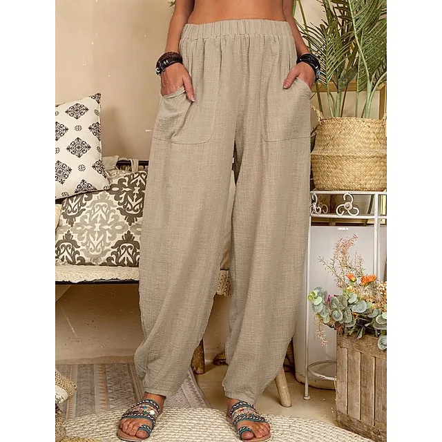 Women's High Waist Yoga Pants Maillard Wide Leg Pants Bottoms Quick Dry Solid Color White Black Gray Fitness Gym Workout Summer Sports Activewear Stretchy Skinny / Athletic / Athleisure
