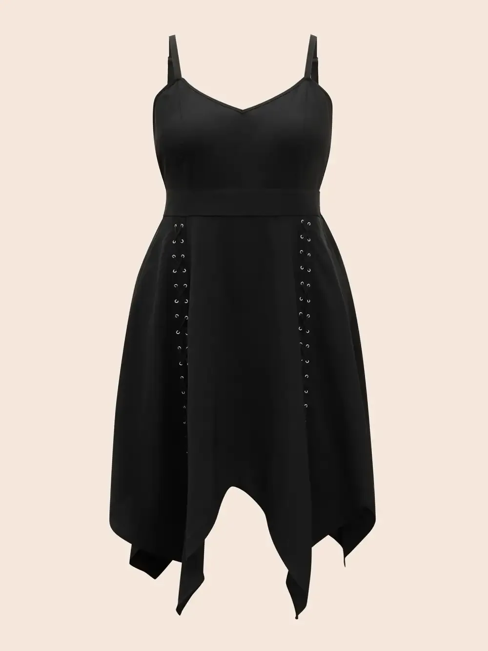 Mystic Irregular Lace Up Midi Dress