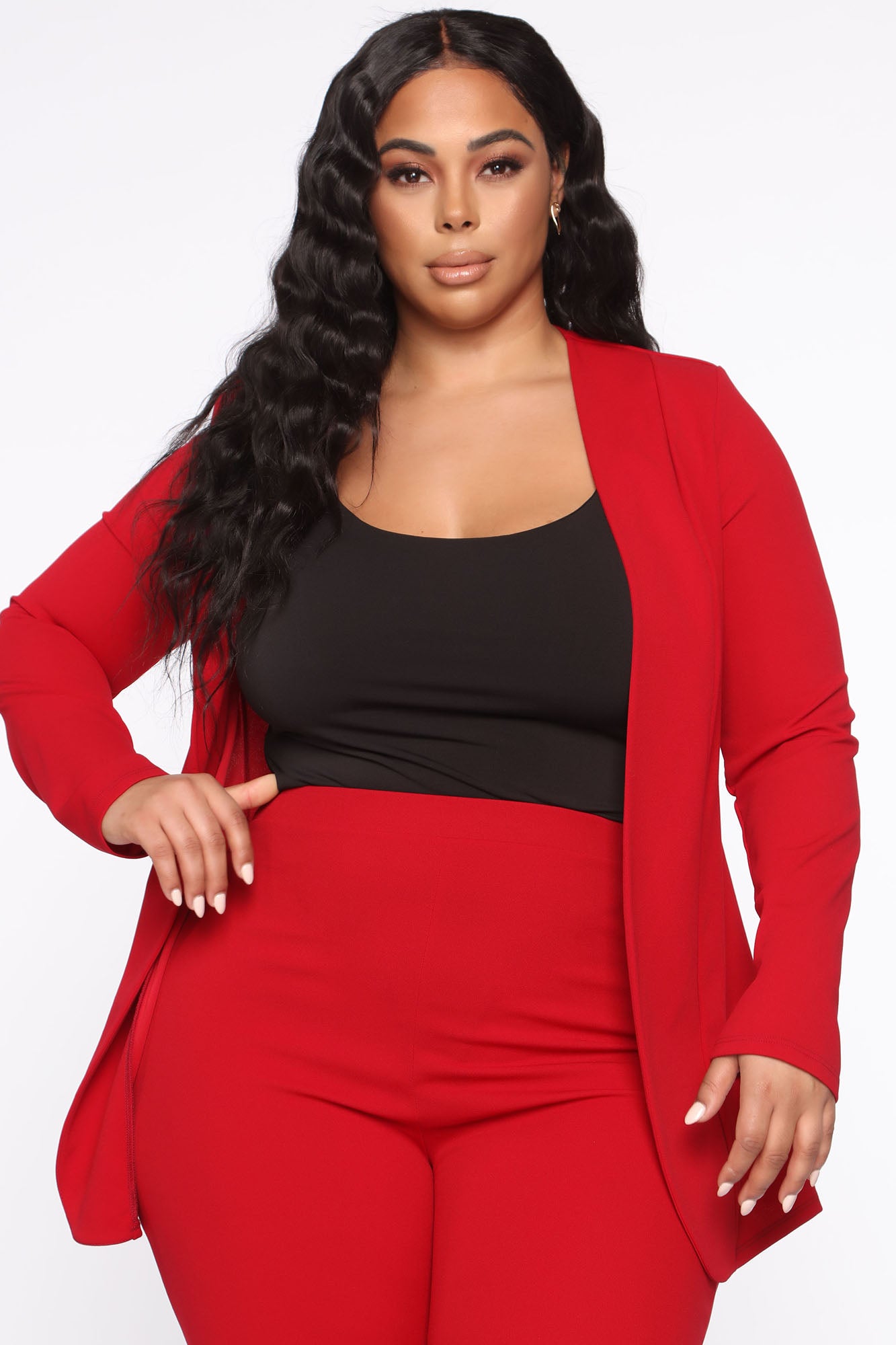 Payin' It Forward Blazer Set - Red