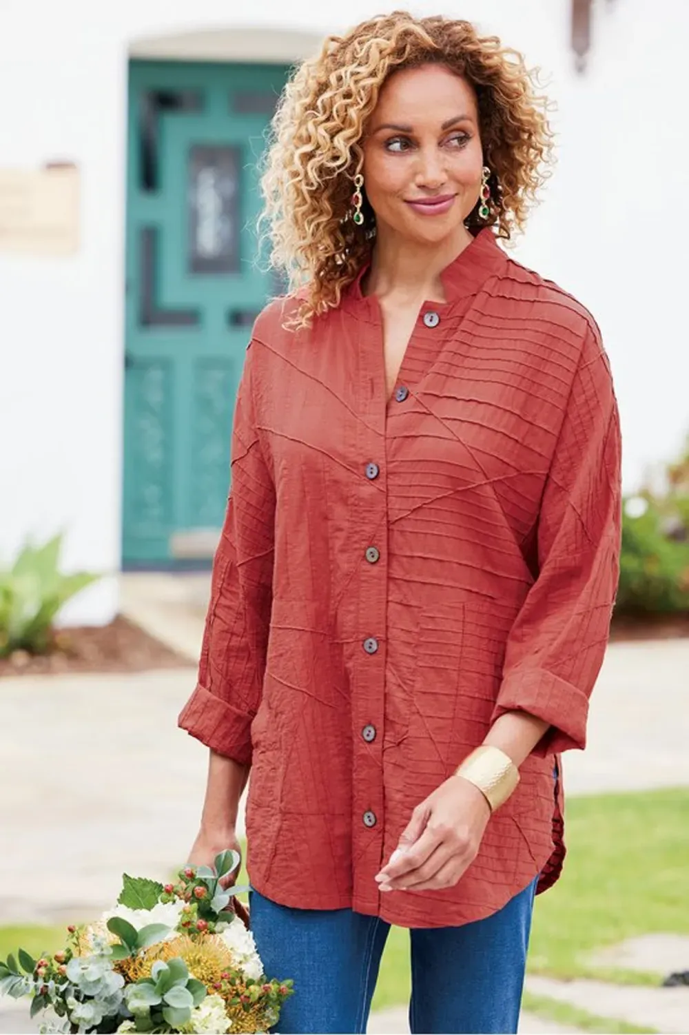 Studio Abstract Long Sleeve Big Shirt