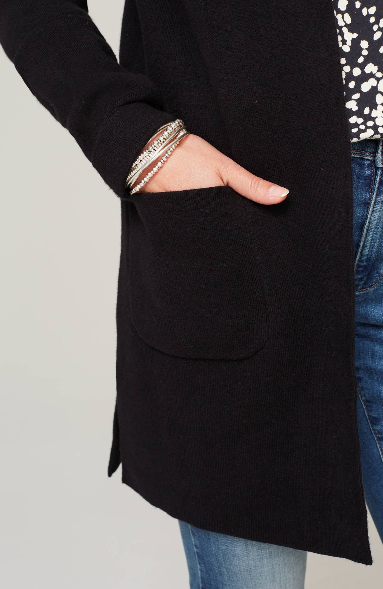 majestic open-front cardi