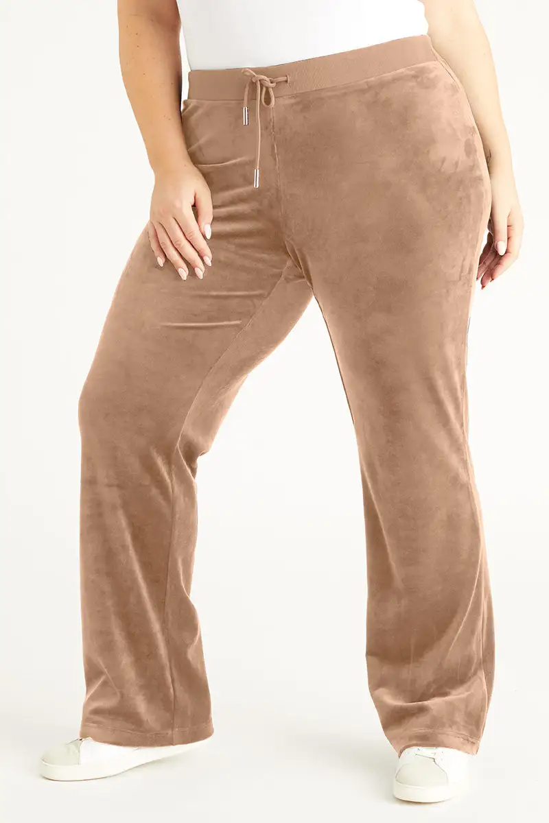 Plus-Size OG Big Bling Velour Track Pants