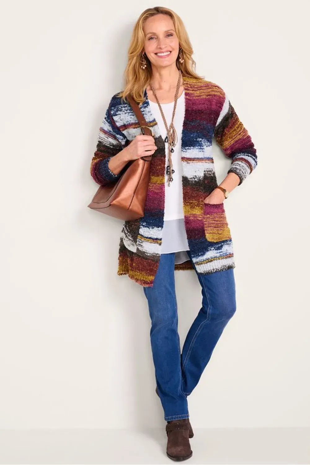 Painted Skies Boucle Cardigan
