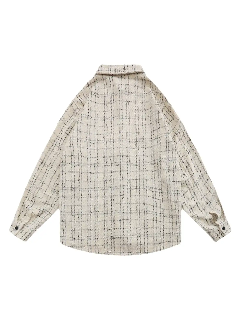 Embroidered Plaid Shirt Jacket - 2144