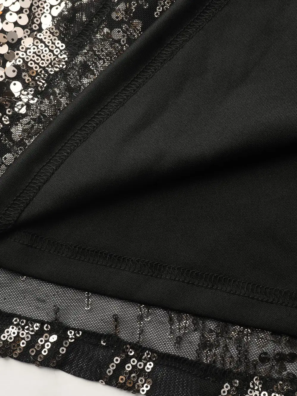 Shimmery Gold Silver Sequin Wrap Party Dress