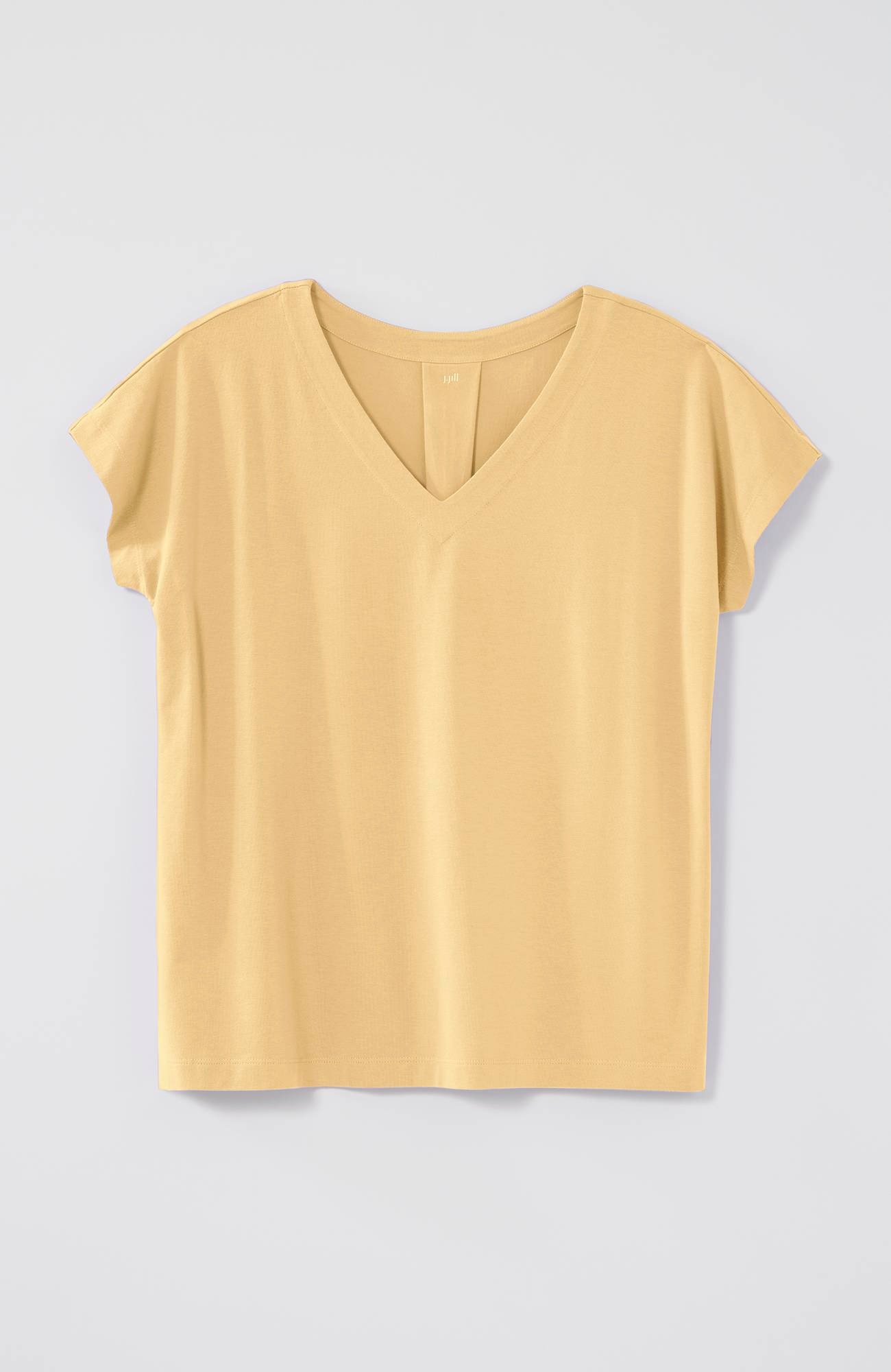 luxe supimaÂ® pleat-back tee
