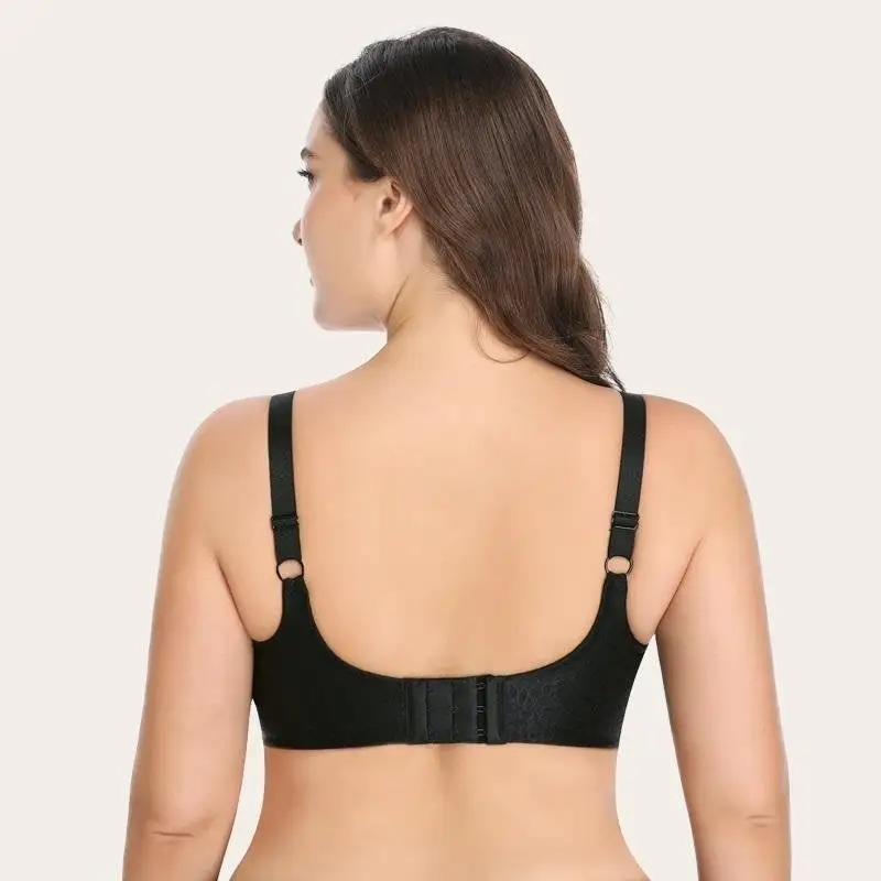 Plus Size T-Shirt Bra Seamless Comfort Full Coverage Underwire Bra Molded Cup