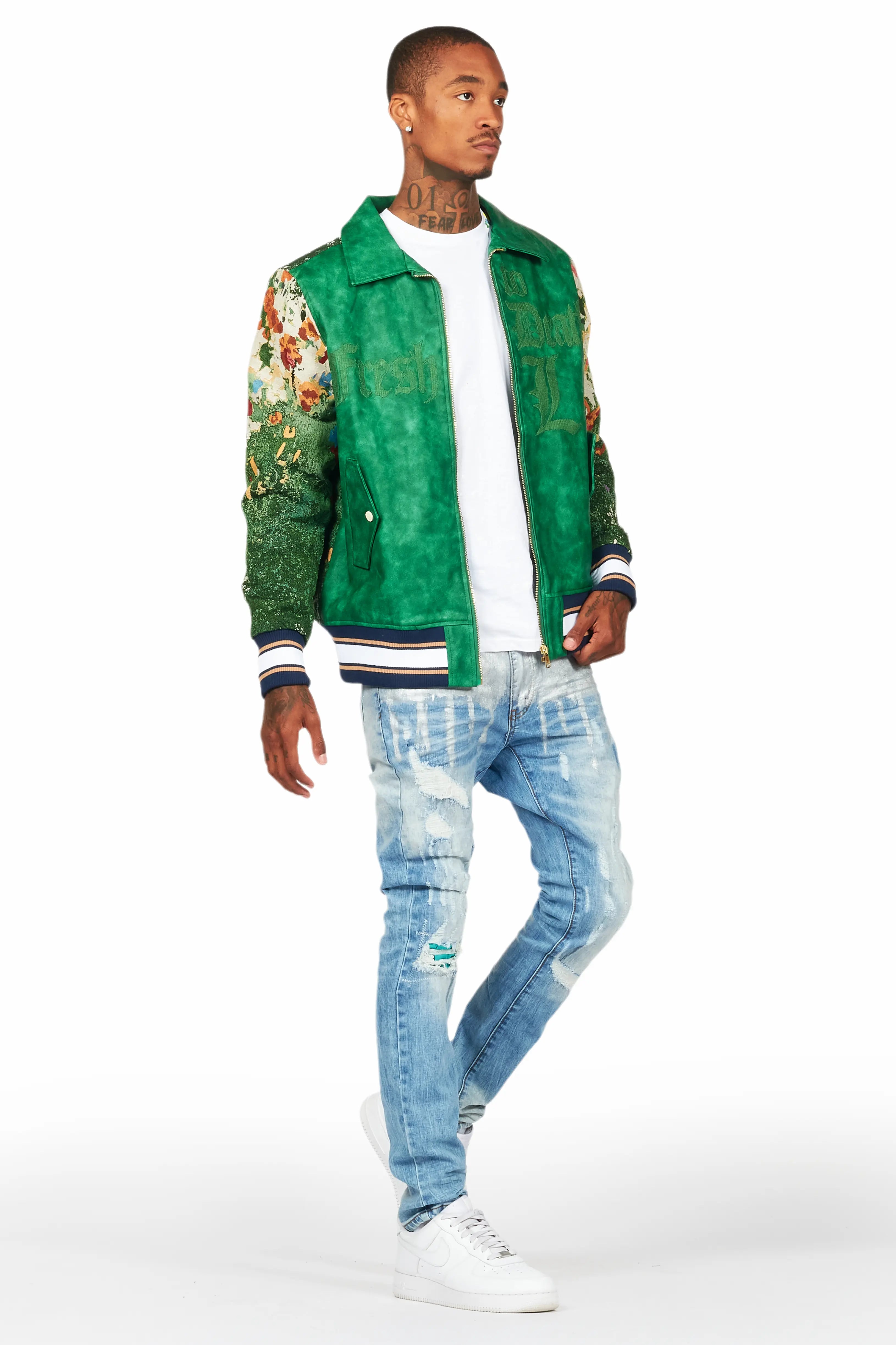 Dakari Light Blue Foil Slim Fit Jean