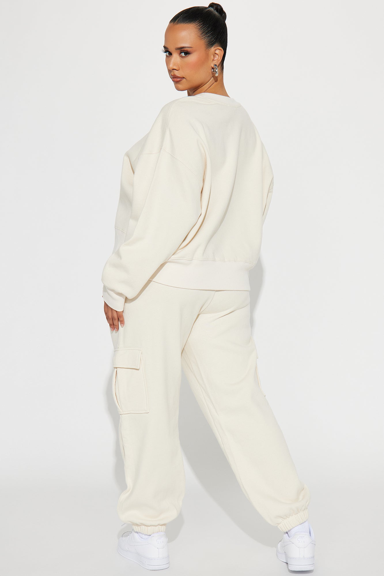 Follow Me Around Sweatsuit - Cream