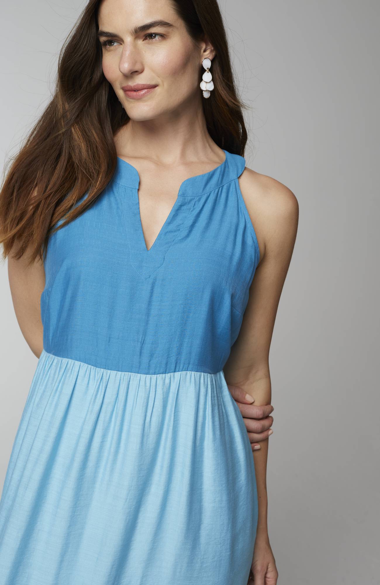 Color-Block Maxi Dress