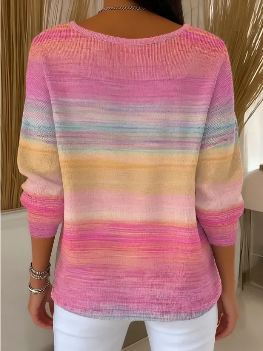 Casual Ombre Cotton Sweater