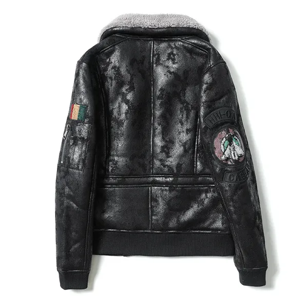The Flying Tigers Men's Sheepskin Bomber Jacket Luc. 104