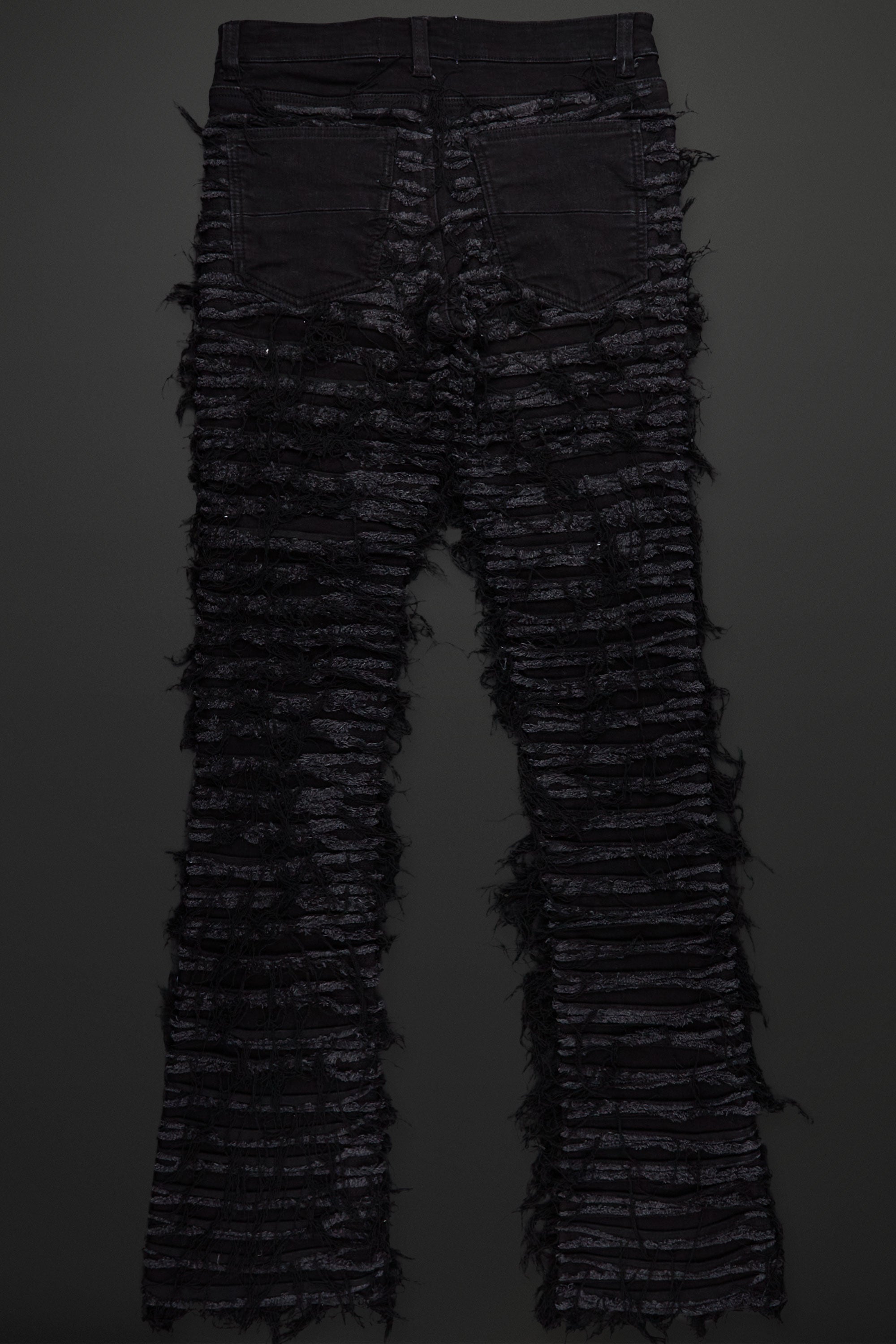 Baelor Jet Black Stacked Flare Jean