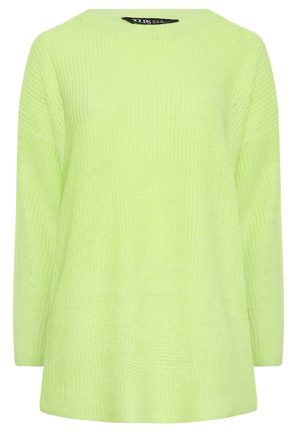 YOURS Curve Grey Stripe Ribbed Knit Jumper