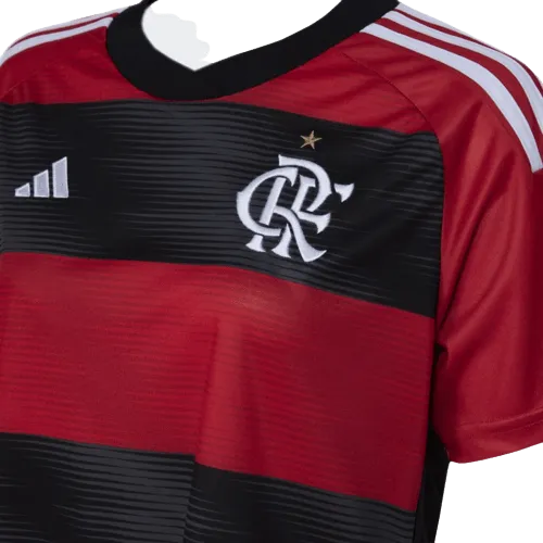 Camisa Flamengo Home 23/24 Feminina - Preta e Vermelha